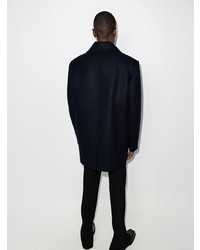 Blazer croisé en laine bleu marine Raf Simons