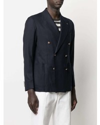 Blazer croisé en laine bleu marine Tagliatore