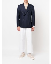 Blazer croisé en laine bleu marine Eleventy