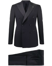 Blazer croisé en laine bleu marine Tagliatore