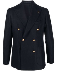 Blazer croisé en laine bleu marine Tagliatore