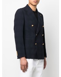 Blazer croisé en laine bleu marine Tagliatore