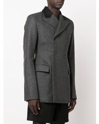 Blazer croisé en laine gris foncé Maximilian Davis