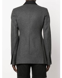 Blazer croisé en laine gris foncé Maximilian Davis