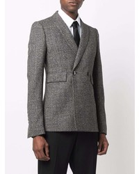 Blazer croisé en laine gris SAPIO