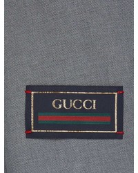 Blazer croisé en laine gris Gucci