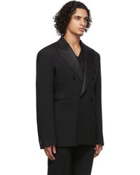 Blazer croisé en laine noir Bottega Veneta