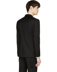 Blazer croisé en laine noir Givenchy