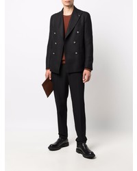 Blazer croisé en laine noir Tagliatore