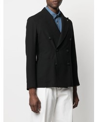 Blazer croisé en laine noir Tagliatore