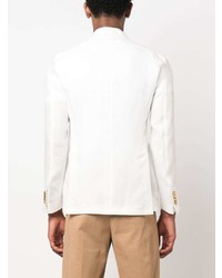 Blazer croisé en lin blanc Tagliatore