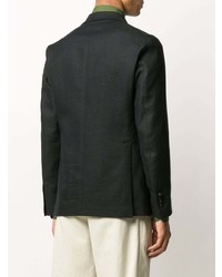 Blazer croisé en lin noir Tagliatore