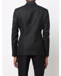 Blazer croisé en lin noir Lardini