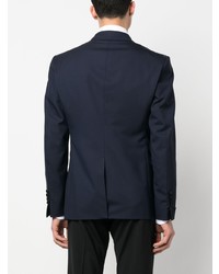 Blazer croisé en soie bleu marine Tom Ford