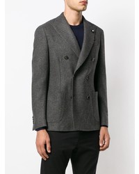 Blazer croisé gris foncé Lardini