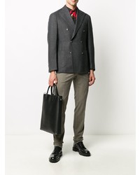 Blazer croisé gris foncé Barba