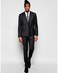 Blazer croisé gris foncé