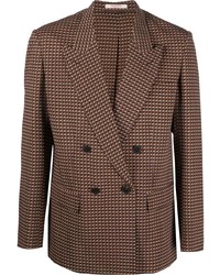 Blazer croisé imprimé marron