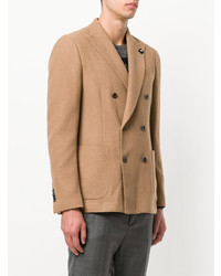 Blazer croisé marron clair Lardini