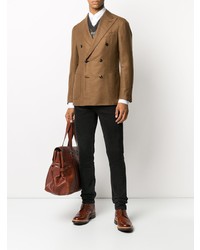 Blazer croisé marron clair Barba