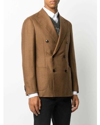 Blazer croisé marron clair Barba