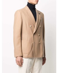 Blazer croisé marron clair Lardini