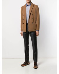 Blazer croisé marron clair Lardini