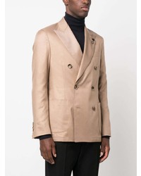 Blazer croisé marron clair Lardini