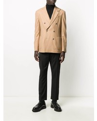 Blazer croisé marron clair Lardini