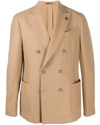 Blazer croisé marron clair Lardini