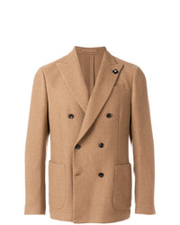 Blazer croisé marron clair Lardini