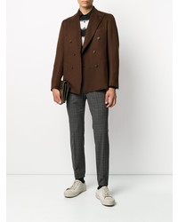 Blazer croisé marron foncé Tagliatore