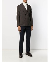 Blazer croisé marron foncé Lardini