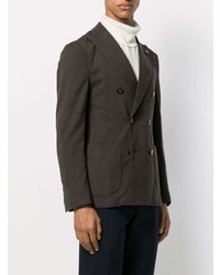 Blazer croisé marron foncé Lardini