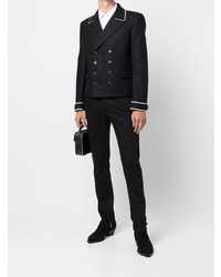 Blazer croisé noir Saint Laurent