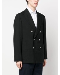 Blazer croisé noir Brunello Cucinelli