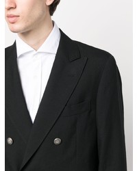 Blazer croisé noir Brunello Cucinelli