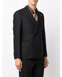 Blazer croisé noir Tagliatore