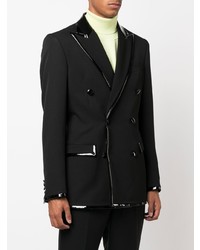 Blazer croisé noir Moschino