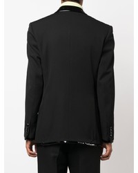 Blazer croisé noir Moschino