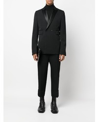 Blazer croisé noir SAPIO