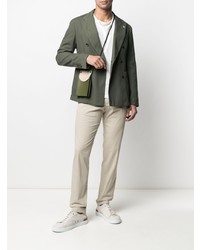 Blazer croisé olive Manuel Ritz