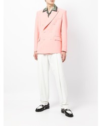 Blazer croisé rose Casablanca