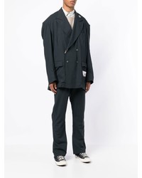 Blazer croisé vert foncé Maison Mihara Yasuhiro