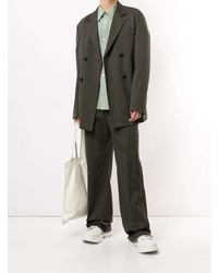 Blazer croisé vert foncé Wooyoungmi