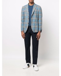 Blazer écossais bleu clair Tagliatore