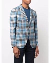 Blazer écossais bleu clair Tagliatore