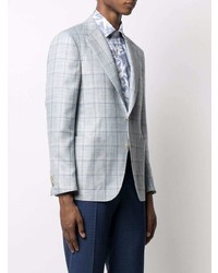 Blazer écossais bleu clair Canali