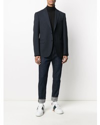 Blazer écossais bleu marine Emporio Armani