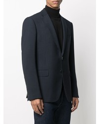 Blazer écossais bleu marine Emporio Armani